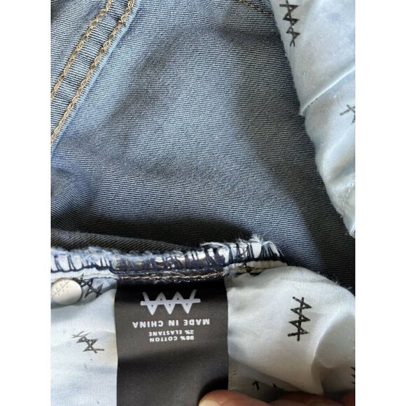 Nasty Gal Zee Gee Womens Blue Denim Why Ribwarmer 5 Pockets Mini Shorts Size 27 - Picture 8 of 12